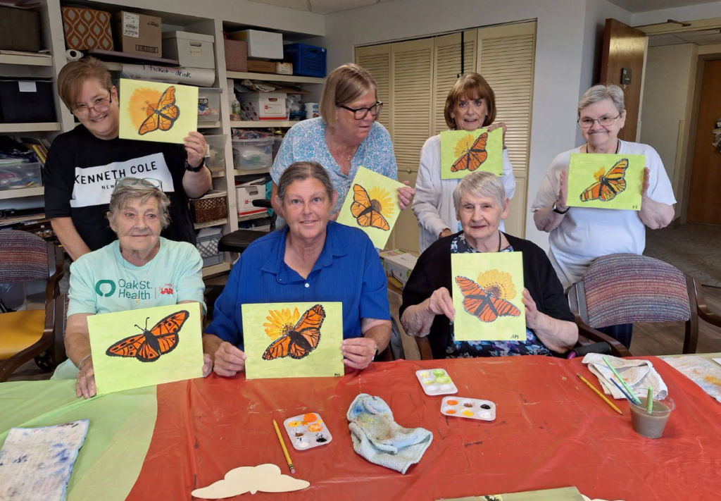 Palantine painting butterflies